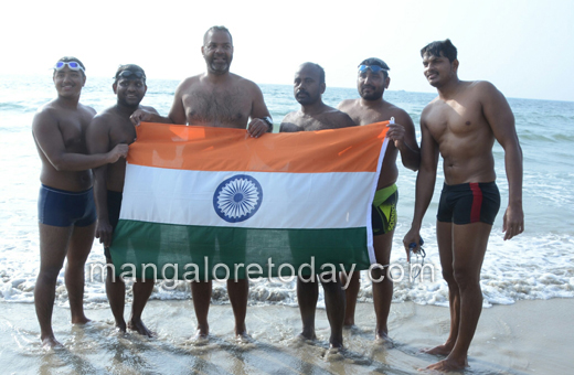 Mumbai Mangalore swim record